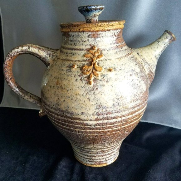 Vintage 1970's Carla Dunaway early Studio Pottery Tea Pot 10" high signed